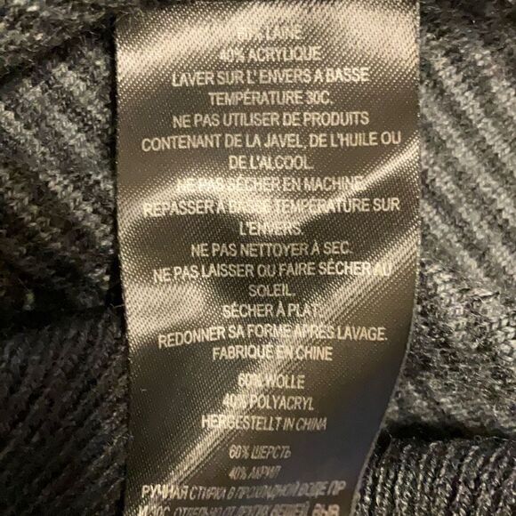 Ted Baker Men’s Crewneck Wool Blend Sweater, Striped Bodice, Solid Arms, Size S - Picture 6 of 11